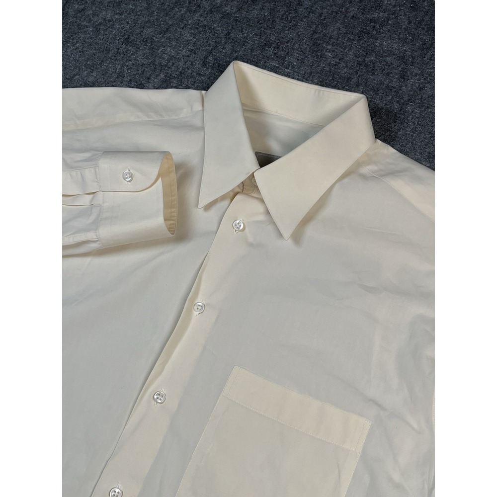 Ermenegildo‎ Zegna Dress Shirt Mens 2XL Yellow Long Sleeve Rossini Regular